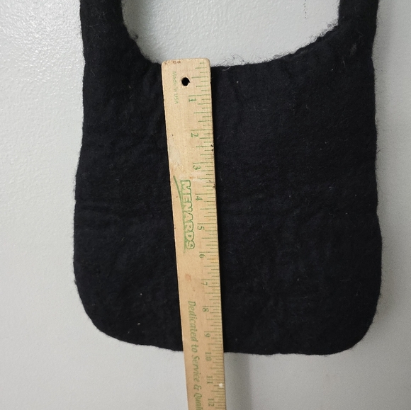 Multicolor Pom Pom Ball Purse Shoulder Bag 100% Wool Made In Nepal - Picture 9 of 11